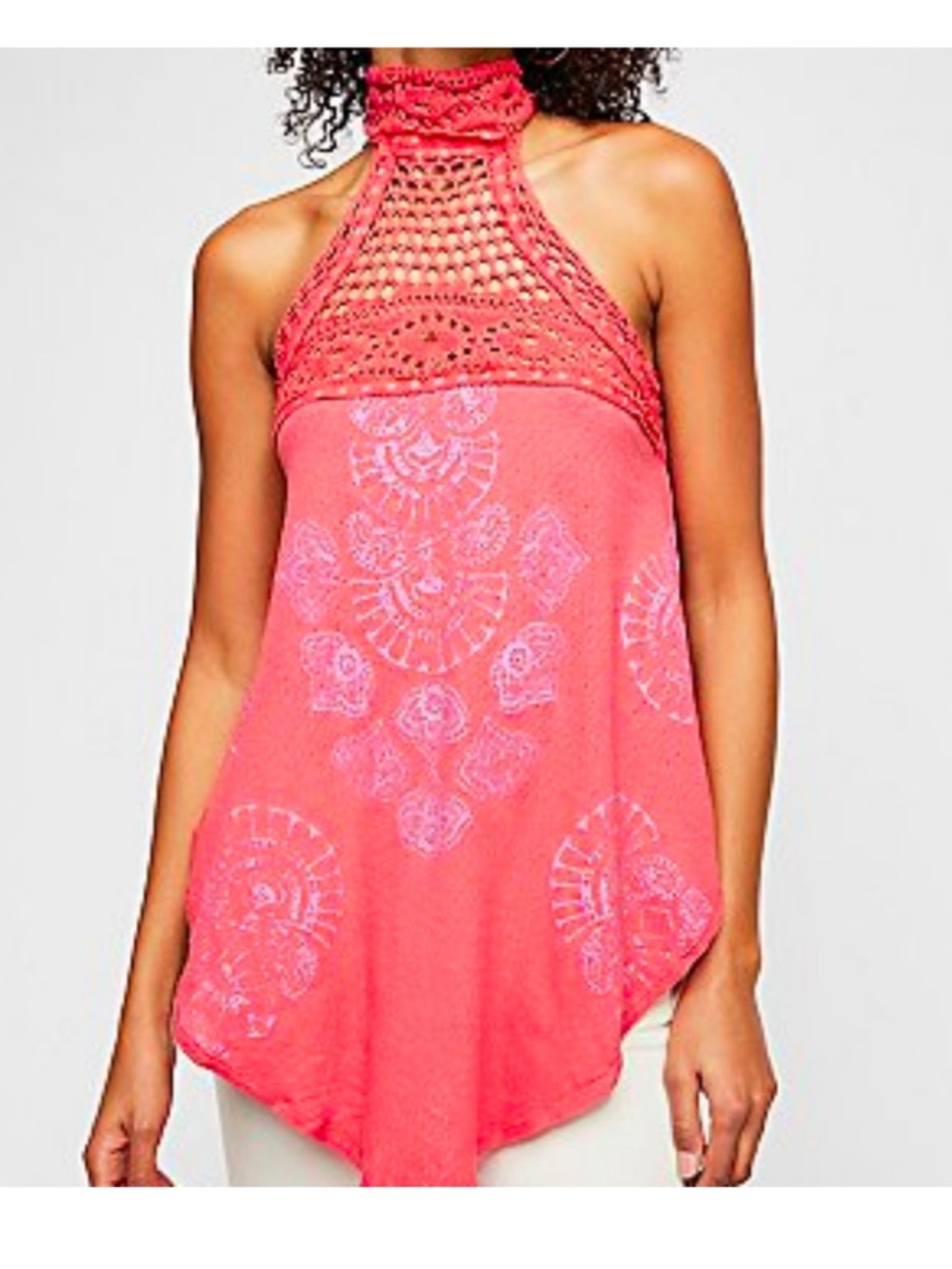Free People Poppy Patterned Mandolin Tank